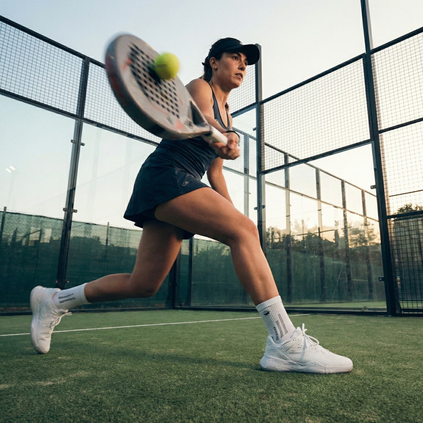 Padel Socken Crew Weiss/Grau