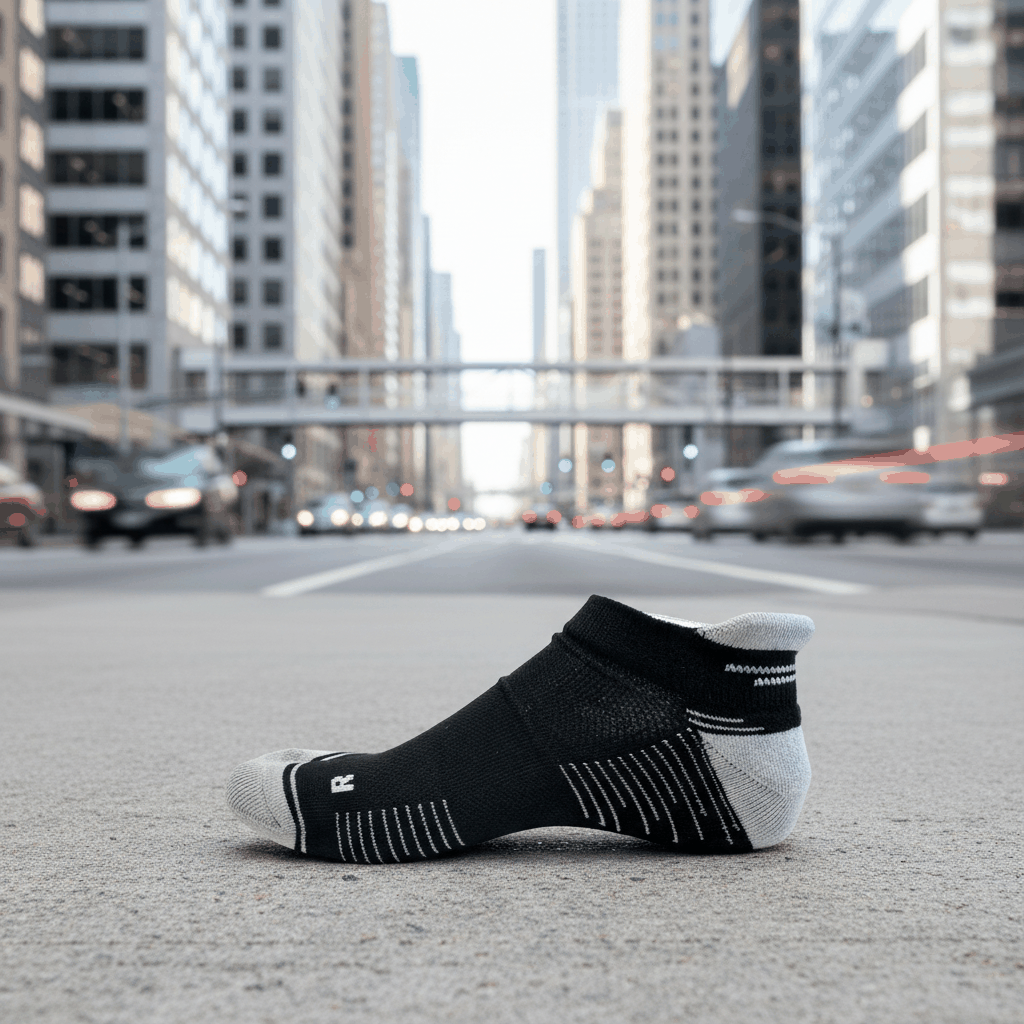 Running Socken Low Cut Schwarz/Grau