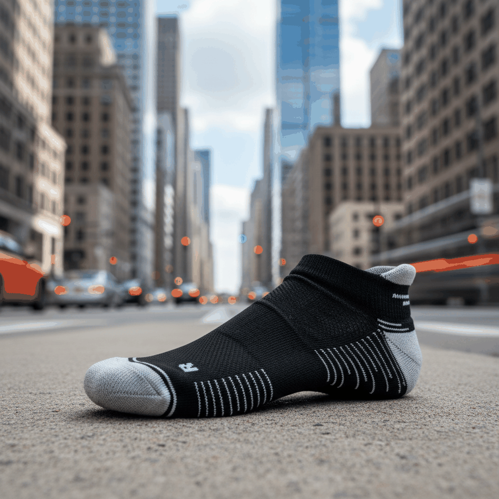 Running Socken Low Cut Schwarz/Grau