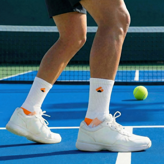 Chaussettes de Tennis Crew Blanc/Orange